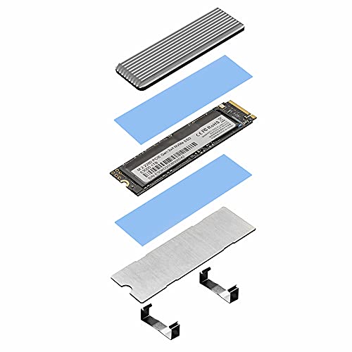 QIVYNSRY M. 2 радиатора 2280 SSD, поддържа само едностранен твърд диск 2280 М 2, с термосиликоновой подложка за PS5 PCIE NVME M. 2 SSD или NGFF SATA M. 2 SSD на Компютъра и КОМПЮТРИ, злато