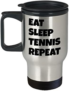 Тенис Кафе Пътна Чаша за Най-добър Забавен Уникален Тенисист Чаена Чаша е Идеална Идея За Мъже Жени Има спи тенис повторение