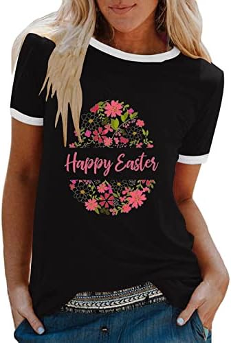 Честит Великден Ризи за Жени, Риза с Великден Венец, Забавни Великденски Яйца, Графични Тениски, Тренировочная Блуза, Ежедневни Празнични Върхове