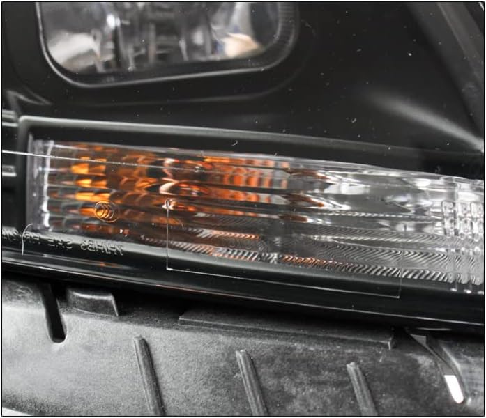 ZMAUTOPARTS Led Ламповые Халогенни Проекторные Фарове Черен цвят с 6Сини светлини DRL, Съвместими с Chevy Malibu 2013-2015