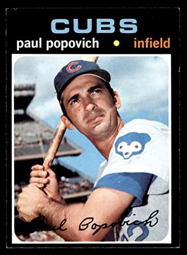 1971 Topps 726 Пол Попович Чикаго Къбс (Бейзболна картичка) EX/MT Cubs