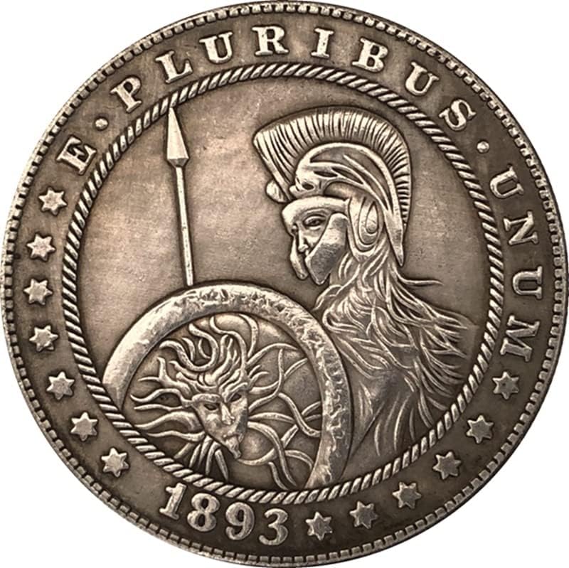 QINGFENG 38 ММ Антични Сребро Доларова Монета Американски Морган Скитник Монета 1893 S Занаят 118