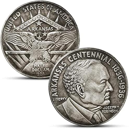 1936 Робинсън Полдоллара Възпоменателна монета Арканзас Чуждестранни Сувенирни изделия Колекция от монети Копие Украса за Събиране на Подаръци
