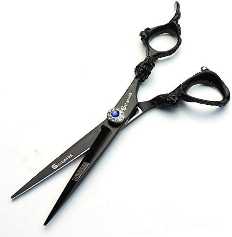 Ножица за Подстригване на Коса 6/7 см, Професионални Ножици за Домашно Подстригване, Набор от Фризьорски Ножици с Калъф за Мъже/Жени (плоски и 6 инча)