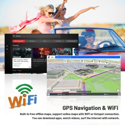 за Jeep Wrangler Радио 2015 2017 с Apple CarPlay Android 11 GPS Навигация Стерео, с 10,1-инчов сензорен екран и Android Автоматично Автомагнитола с AHD Камера гръб/RDS/Hi-Fi
