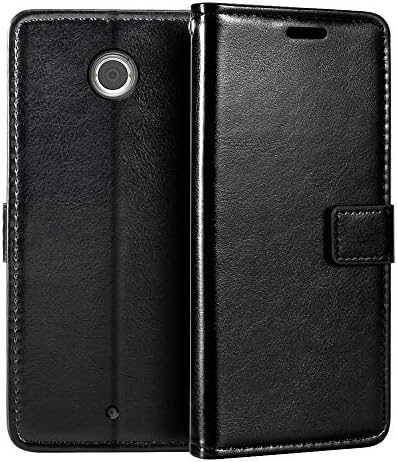 Чанта-портфейл Google Nexus 6, Магнитен Флип калъф Премиум-клас Изкуствена кожа с държач за карти и поставка за Motorola Nexus 6