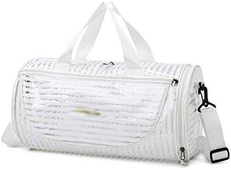 GPPZM Чанти за плуване, дамски спортни чанти от PVC, прозрачни торбички за мокър и сух плуване, чанта за плуване, Плажна чанта с голям капацитет (Цвят: A, размер: както е показано)