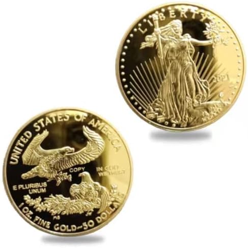 2021 Американската Статуя на Свободата Орел Океана Златна Монета Възпоменателна Монета Монети на САЩ Колекция Занаяти Декорация на дома