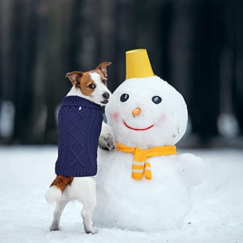 Pedgot / Комплект от 2 теми, Пуловер, за кучета, Поло, Вязаный Пуловер за кучета, една Жилетка за кучета, Палто и Топли Зимни Дрехи за домашни любимци, Класически пуловер, ръчно плетени, за кучета, Котки през студения