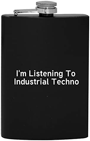 Аз слушам Industrial Techno - фляжка за алкохол на 8 унции