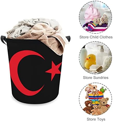 Количка за бельо на стопанските Турция Сгъваема Висока Кошница за Дрехи с Дръжки Чанта За съхранение