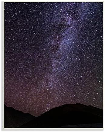 Stupell Industries Вълнуващи Нощни Звезди, Млечния Път, Която Свети Над Планините, Дизайн Стив Смит
