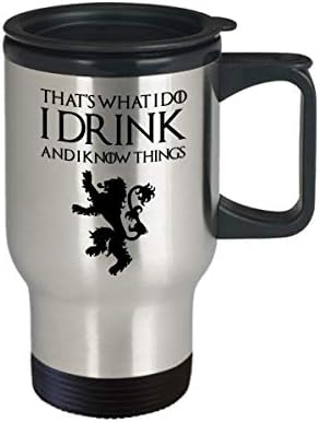 Идея за подарък на Пътна чаша с Тирионом Ланнистером Игра на престола, Това е, което аз Правя, Аз Пия И аз Познавам нещата, Забавни Подаръци За мъже и жени, Чаша за каф