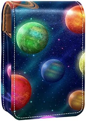Фантастична Планета и Луната Li pstick Органайзер с Огледало Кутия За Съхранение на Червило Чанта За Носене