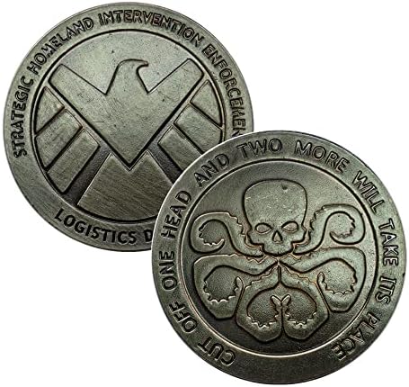 NIUBB S. H. I. E. L. D. Представител Хидра Двустранен Метален Иконата на Възпоменателни Монети, се Събират Монети Marvel Възпоменателни Монети Ретро Монети
