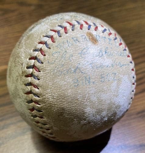 Бейб Рут е Подписала Sweet Spot Baseball Ню Йорк Янкис PSA / ДНК ПЪЛНА БУКВА L @@K - Бейзболни топки с автографи