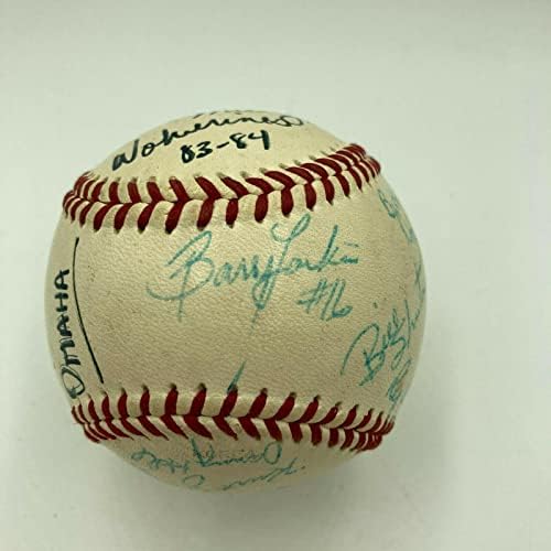 1984 Мичиган Върколаци Подписа договор с JSA COA за игра на Световните серии по Бейзбол Колеж - Бейзболни топки с автографи на Колежа