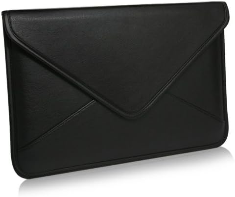 Калъф BoxWave за Acer Spin 3 (SP314-52) (Case by BoxWave) - Луксозни Кожена чанта-месинджър, чанта-плик от изкуствена кожа за Acer Spin 3 (SP314-52) - Черно jet black