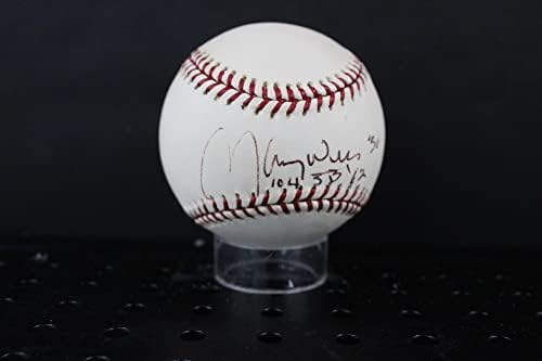 Автограф Мори Уиллса (104 SB 62) Бейзболен Автограф Auto PSA/ДНК AL88643 - Бейзболни топки с автографи