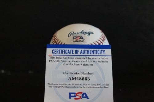 Бейзболни топки с автограф на Томи Бирна Auto PSA/DNA AM48663 - Бейзболни топки с автографи
