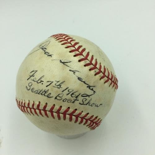 1961 Тед Уилямс и boxer Джак Шарки Подписаха Бейзболен договор с JSA COA - Бейзболни топки с автографи