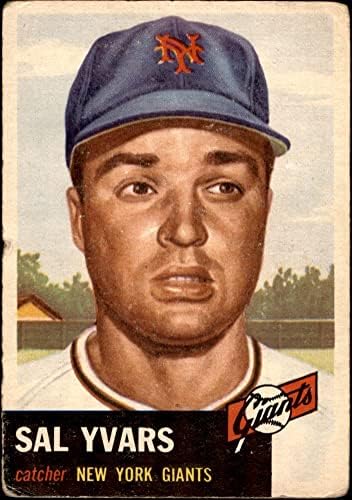 1953 Topps 11 Сьомга Иварс Ню Йорк Джайентс (Бейзболна картичка) СПРАВЕДЛИВИ Джайентс