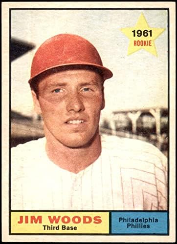 1961 Topps # 59 Джим Уудс Филаделфия Филис (Бейзболна картичка) EX/MT+ Филис
