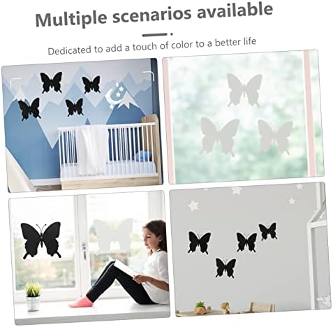EXCEART 48 бр. PVC Стикери за стена с пеперуди за Деца, 3D Стикери за Деца, Блестящи Стикери, Стикери за стена в детската стая, Стикери за стена с животински, Стикери за Детск