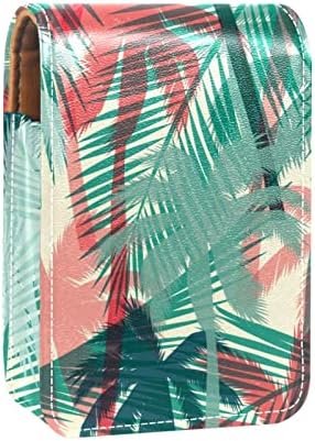 Мини-Калъф за Червило с Огледало за Чантата, Организация на Преносим Калъф с Тропически Палмови Листа