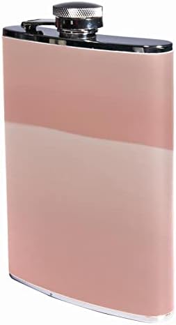 Фляжка с фуния, калъф от изкуствена кожа, флакони за алкохол в розова ивица, прост модел, модерен