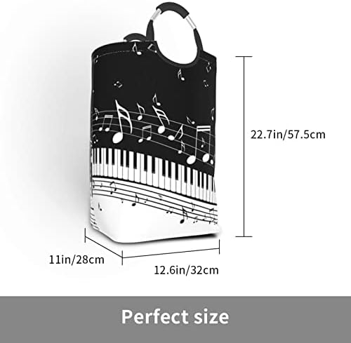 Клавишите на пианото С Музикални Ноти, Определени за мръсни дрехи, Сгъваема, С дръжка, Подходящ За домашно съхранение В Гардероба, в банята