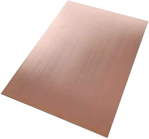 OriginalClub Мед метален лист Фолио табела 1.2 x 100 x 100 мм Вырезанная Медни Метална плоча, Медни листа (Размер: 100 mm x 100 mm x 1.2 mm)