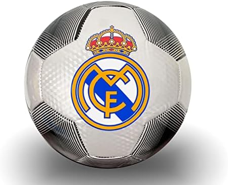Icon Sports е Съвместим с футболна топка Real Madrid (размер 5), Лицензиран Real M. Бял / черен топката # 5