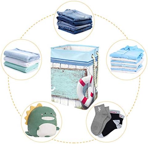 Кошница за дрехи MAPOLO Дървена Плажната Сгъваема Кошница за съхранение на бельо с Дръжки, Подвижни Скоби, Добре Задържа Влагата, за Организиране на дрехи и играчки в пералнята, Спалня